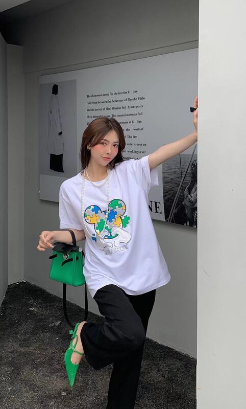 [our] Korean fashion three-dimensional short sleeve T-shirt 6686# LSW
