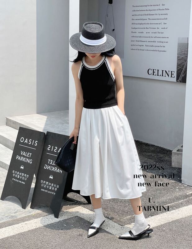 [tabmini] Korean solid color versatile skirt x19594-g# WPL