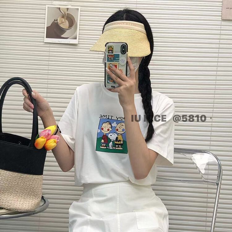 [IU nice] loose and comfortable, versatile short sleeve T-shirt 5810# ll