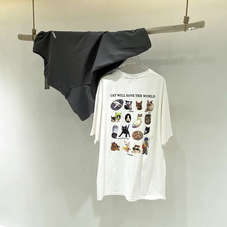 [just soso] Korean yuansufeng dog short sleeve T-shirt 6958# CLS
