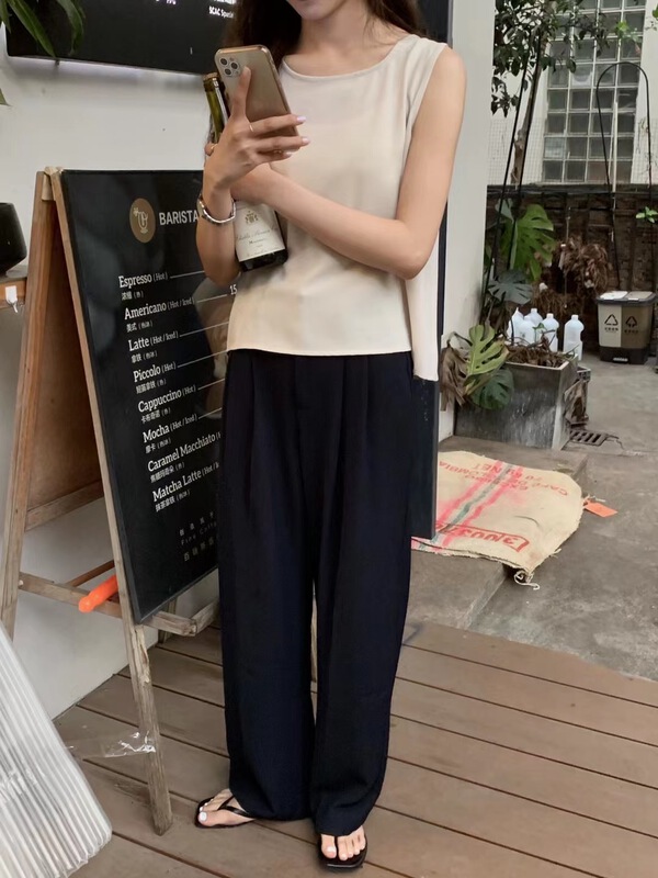 goods in stock! [forming-z] straight tube loose and versatile trousers 91085# zxl