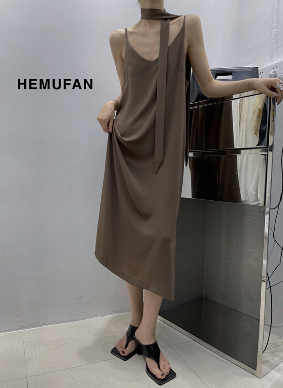 New in early summer! [hemufan khmufan] high quality suspender dress 6182-1# L