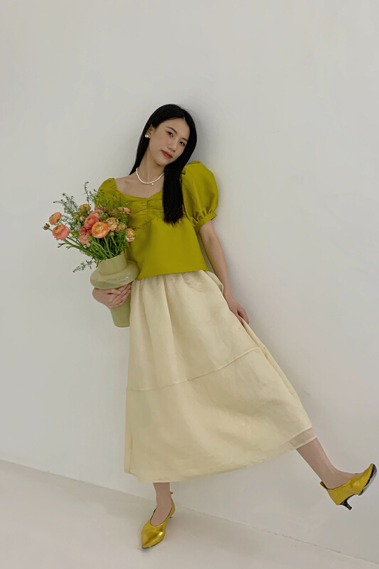 New in early summer! [new open] Korean versatile pleated skirt hq22623# zxl