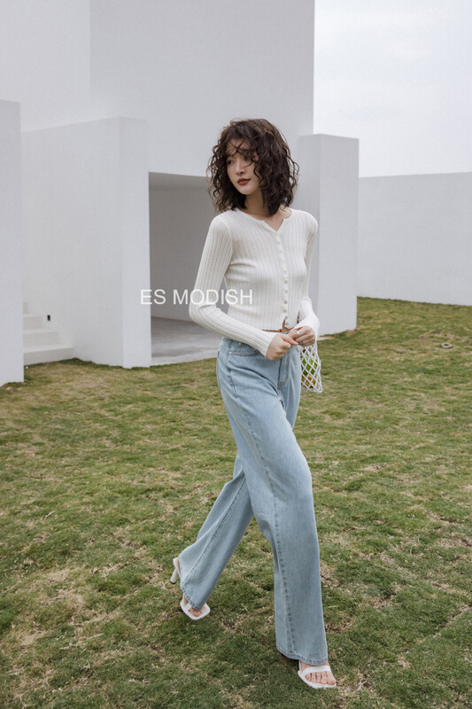 Original price 89.11! New year in early spring! [es modish] design V-neck button knit cardigan jk1591# XYJ
