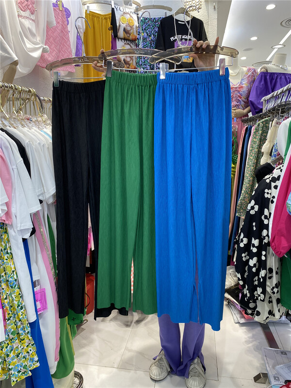 New in early summer! [al] Korean Plaid pleated casual pants 102# ozq