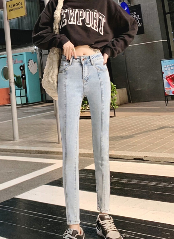 New year in early spring! [AI x2 jeans] high elastic small foot versatile jeans 6905# hjy