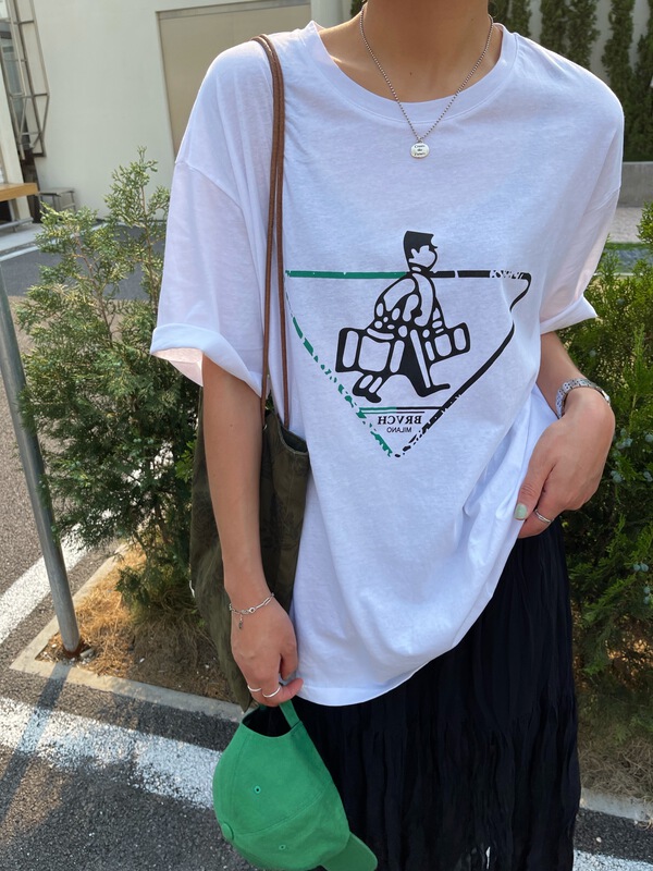 [KH] walking print versatile short sleeve T-shirt t888# cqw