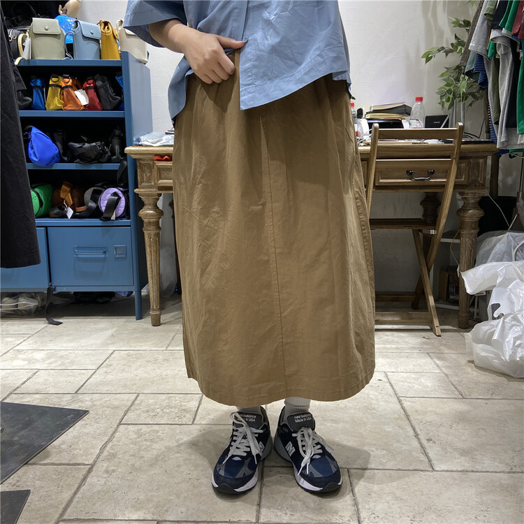 [twenty printed wood] high waist loose comfortable skirt 992563# L