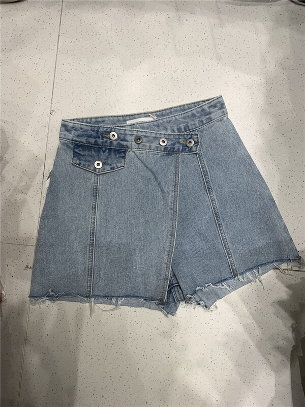 [benwo] Korean irregular design rough denim shorts 0688# CLS