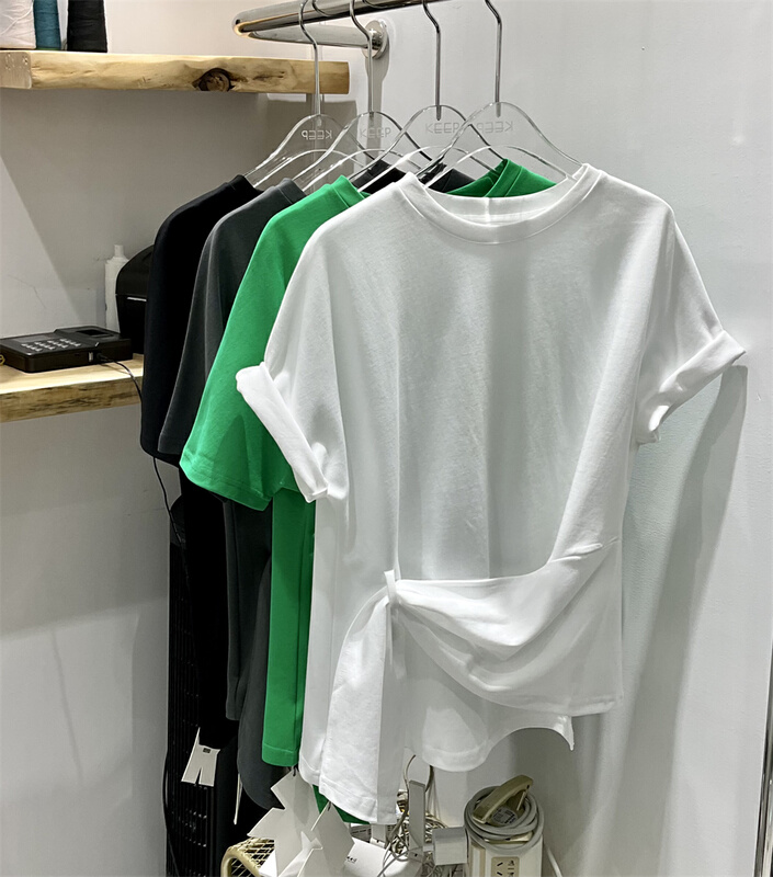 New in early summer! [keep] Korean solid color versatile short sleeve T-shirt 7781# WTT