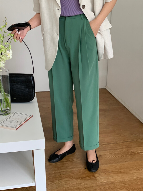 New in early summer! [feeding] temperament high waist versatile trousers ys1-8883# cqw