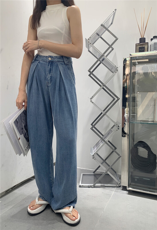 [t-platform] Korean crimp straight tube slim trousers 8386# zxx