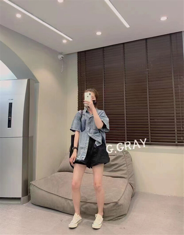 [g.gray] Korean single breasted comfortable shirt 6529# L