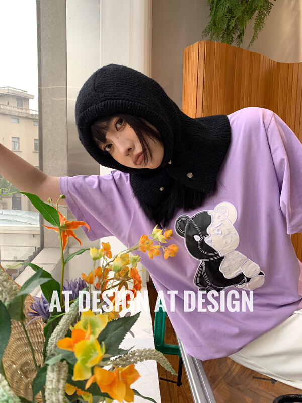 New year in early spring! [at] Korean cartoon printed short sleeve T-shirt 56920# LSL
