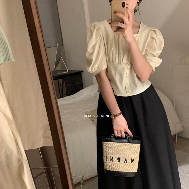 [Imiss] fairy French short blouse (only selling blouses) cx8059\lsw