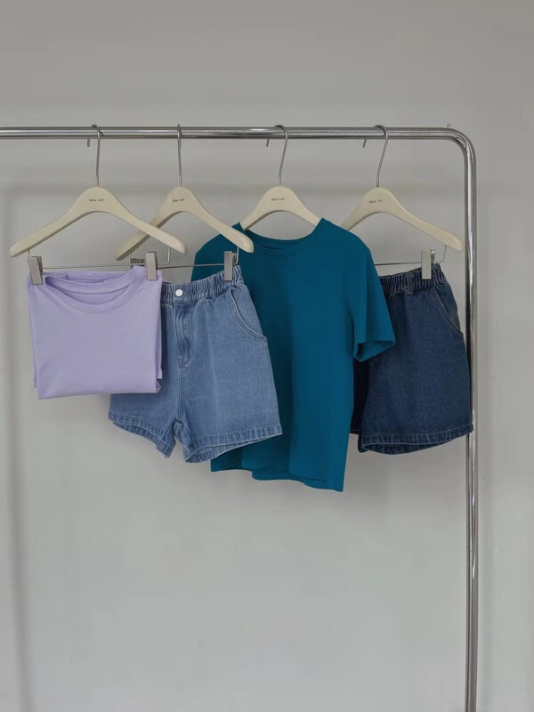 New in early summer! [miss LAN] versatile elastic waist denim casual shorts 10089# XJ