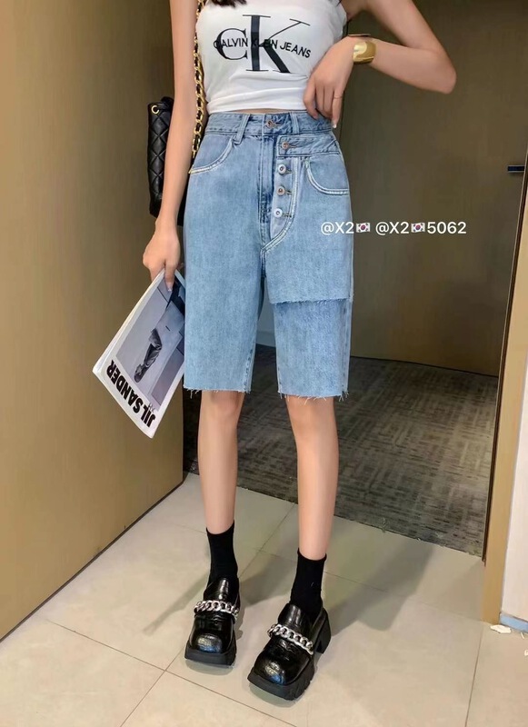 [x2 square] slim and comfortable Korean denim shorts ys1-5062# ll