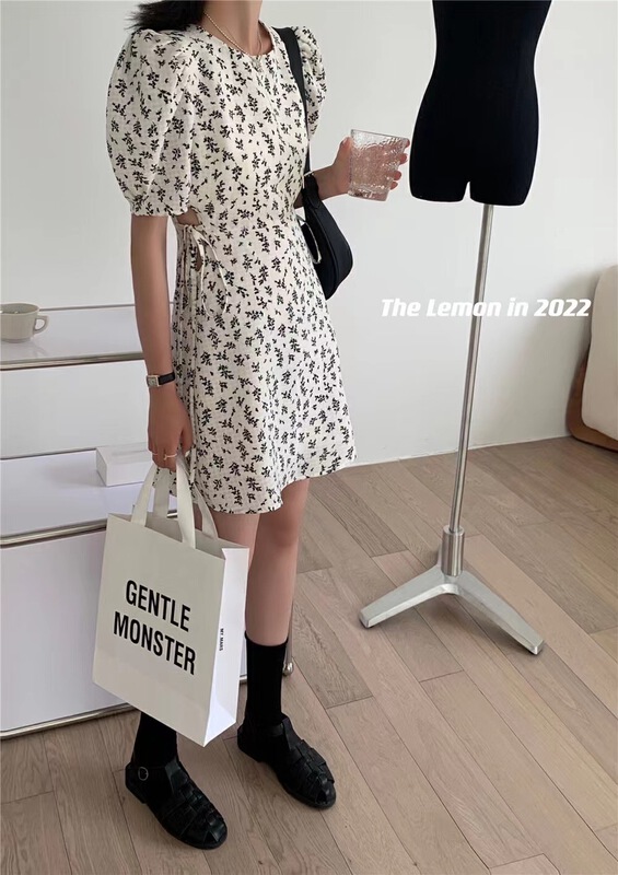 New in early summer! [Wo / men] bandage floral dress 2652# zxl