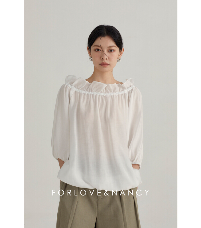New in early summer! [FN] simple and versatile one shoulder shirt nb2xca131# cqw
