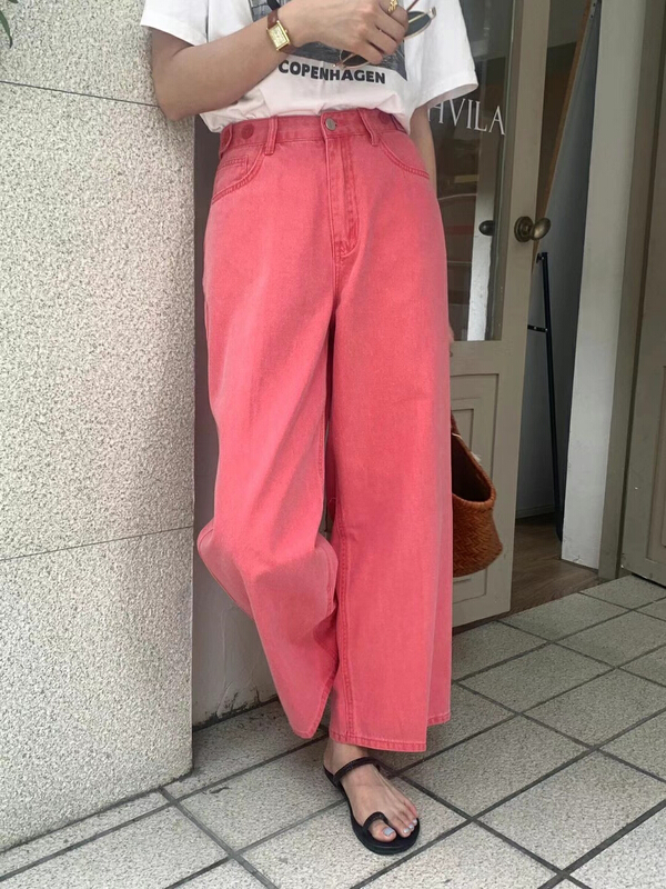 San Jennie [C oni] straight baggy jeans c220-9321# HLL with nice color