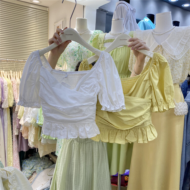 New in early summer! [December] Vintage elegant short shirt 6653# hjy