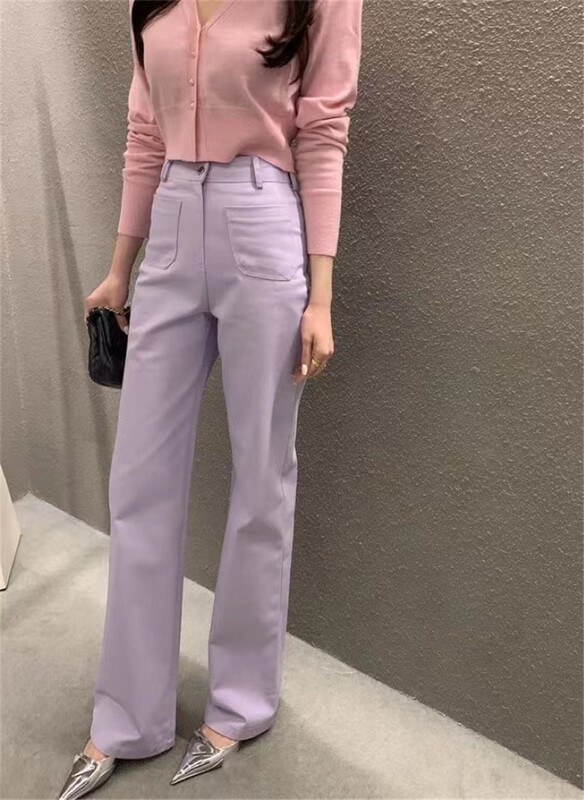 [clothes and jeans] Korean version of small women's elastic high waist flare jeans 83008# hjy