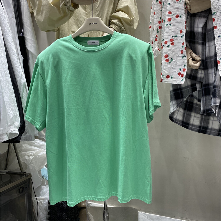[East room] Korean solid color versatile short sleeve T-shirt ys1-10-2# WTT