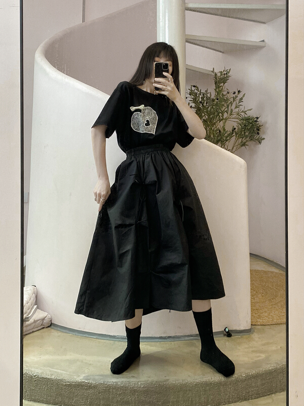 goods in stock! New in early summer! Elastic waist skirt