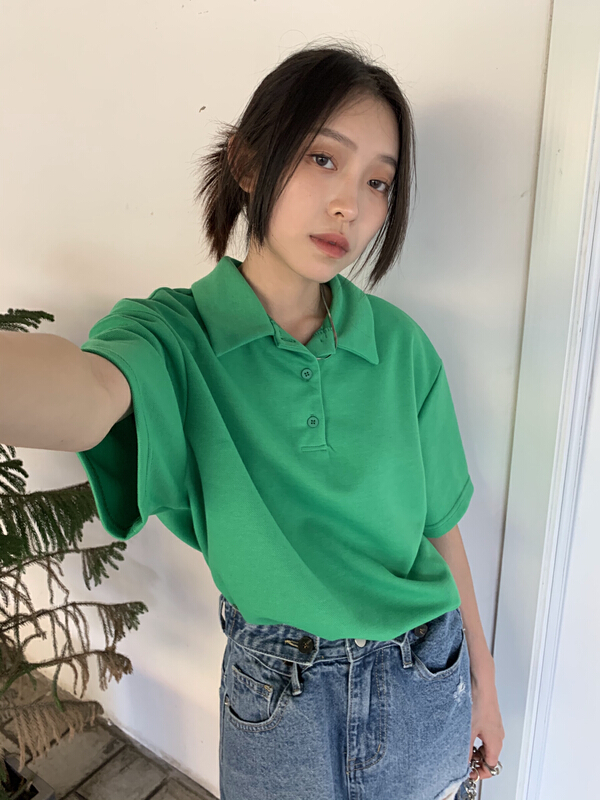 【9HOUR】韓版簡約百搭POLO衫  8857#  ZXL