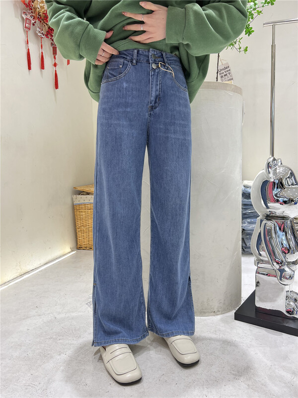 New year in early spring! [cuvvi] fashion retro western style wide leg jeans 11522# LSL