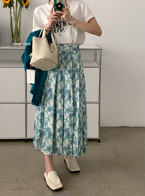 New in early summer! [one time] floral versatile slim skirt xw5022# CLS