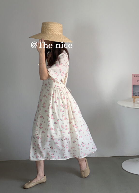 【THE NICE】小清新碎花氣質連衣裙  A6099#  HJY