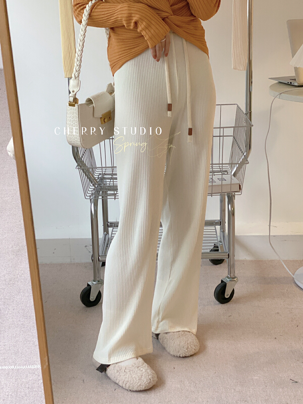 New year in early spring! [cherry studio] Korean version of wild pit wide leg casual pants b5030# HBx