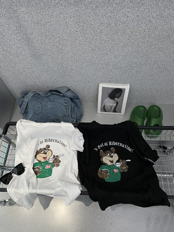 Original price 88.99! New in early summer! [bobo1972] cartoon printed round neck short sleeve T-shirt ay229511# ozq