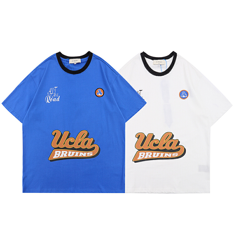[the unaved] men's and women's personalized contrast collar short sleeve T-shirt 3037# ZZL