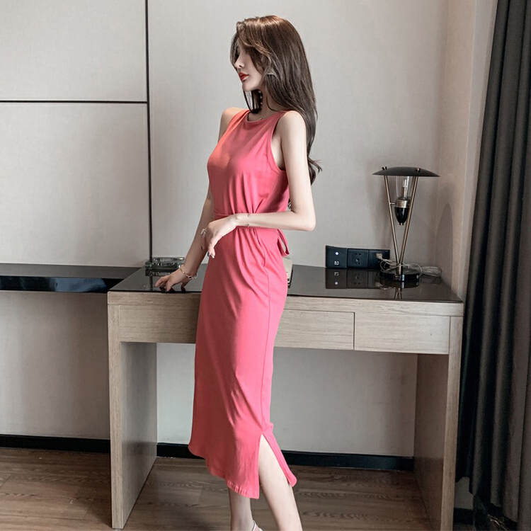[xinyuanjieyi Xinyuan garment] simple slit loose dress a779# Cl