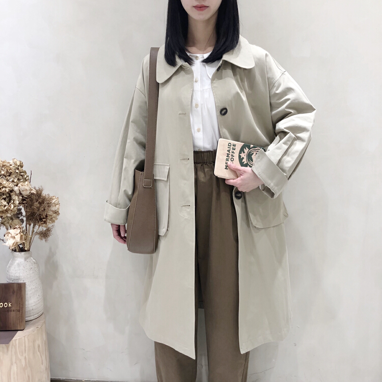 【I LOOK】日系極簡立體口袋長款風衣  32015#  ZSY