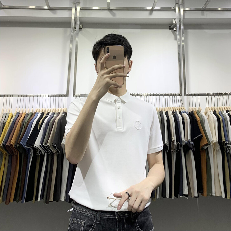 New year in early spring! [wild club] letter embroidery temperament breathable and comfortable polo shirt b9287# ZZL