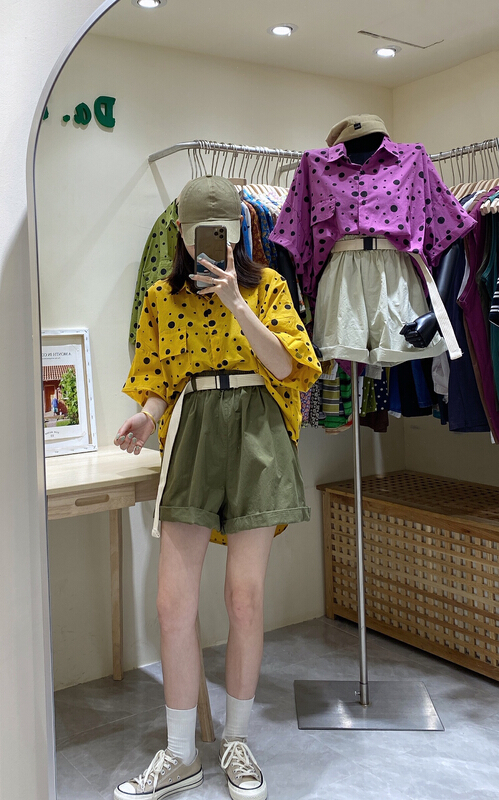 [da. 7] Korean casual spotted shirt 2623-# LSL