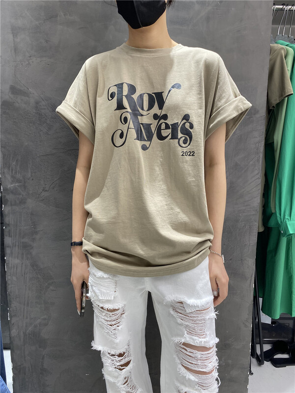 [tomorrow] simple letter printed short sleeve T-shirt 5125# ozq