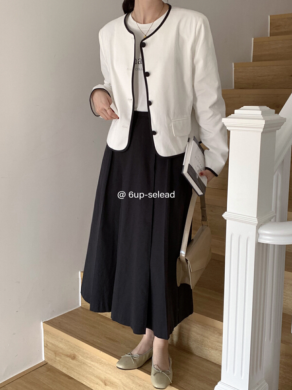 Early spring! [6-up] Korean casual solid color skirt 68081# XJ