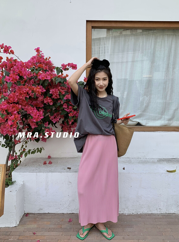 [MRA] comfortable and versatile wide leg skirt xt5022# zxl