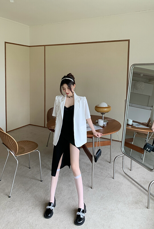 New in early summer! [rich man] Korean style net version fashion short coat 1047# PCZ