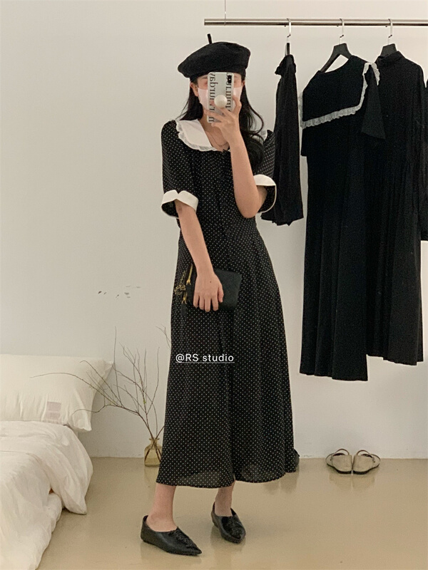 New in early summer! [RS] Korean style slim wave point dress rs1356# XYY