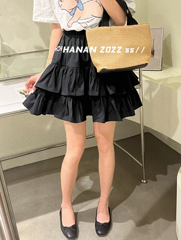 [Hanan] Korean versatile slim waist skirt 6820-1# LSL
