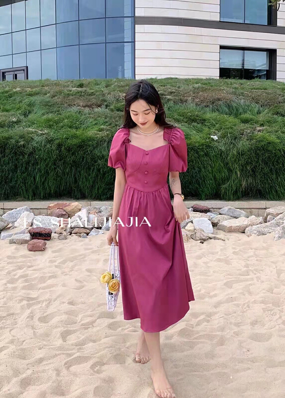 Original price 134.63! New in early summer! [LS] temperament French elegant dress 8306# WPL