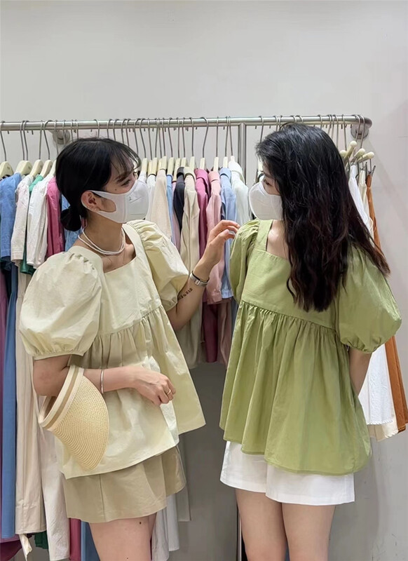 [imagine sailormoon] simple square neck solid color shirt 88210# XYY