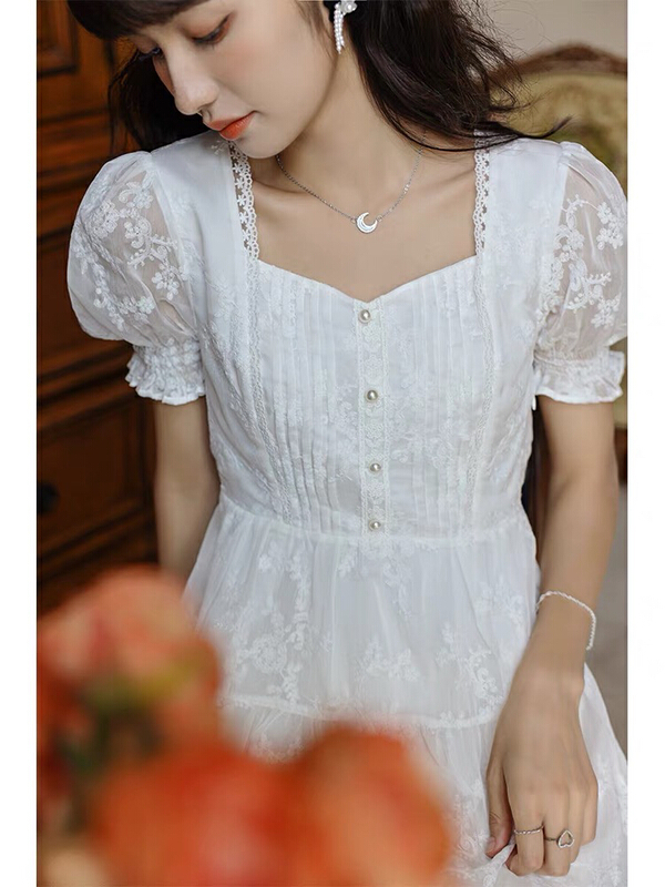 New in early summer! [jun.t] French lace bubble dress 5859# PCZ