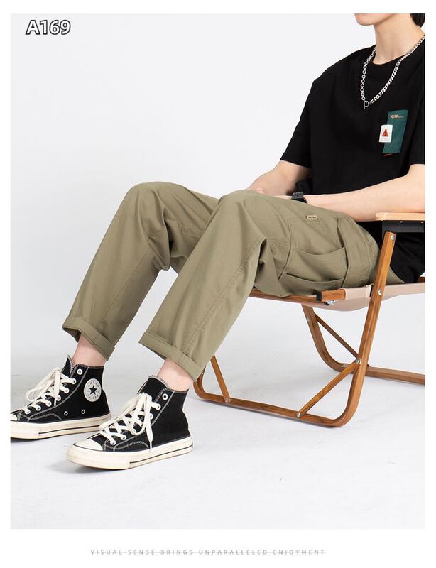 New year in early spring! [apo] fashion tooling versatile casual pants a169# ZZL