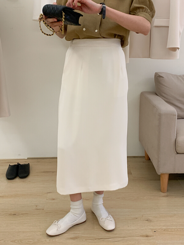 New in early summer! [Tn] Korean simple solid color versatile skirt q5093# cqw
